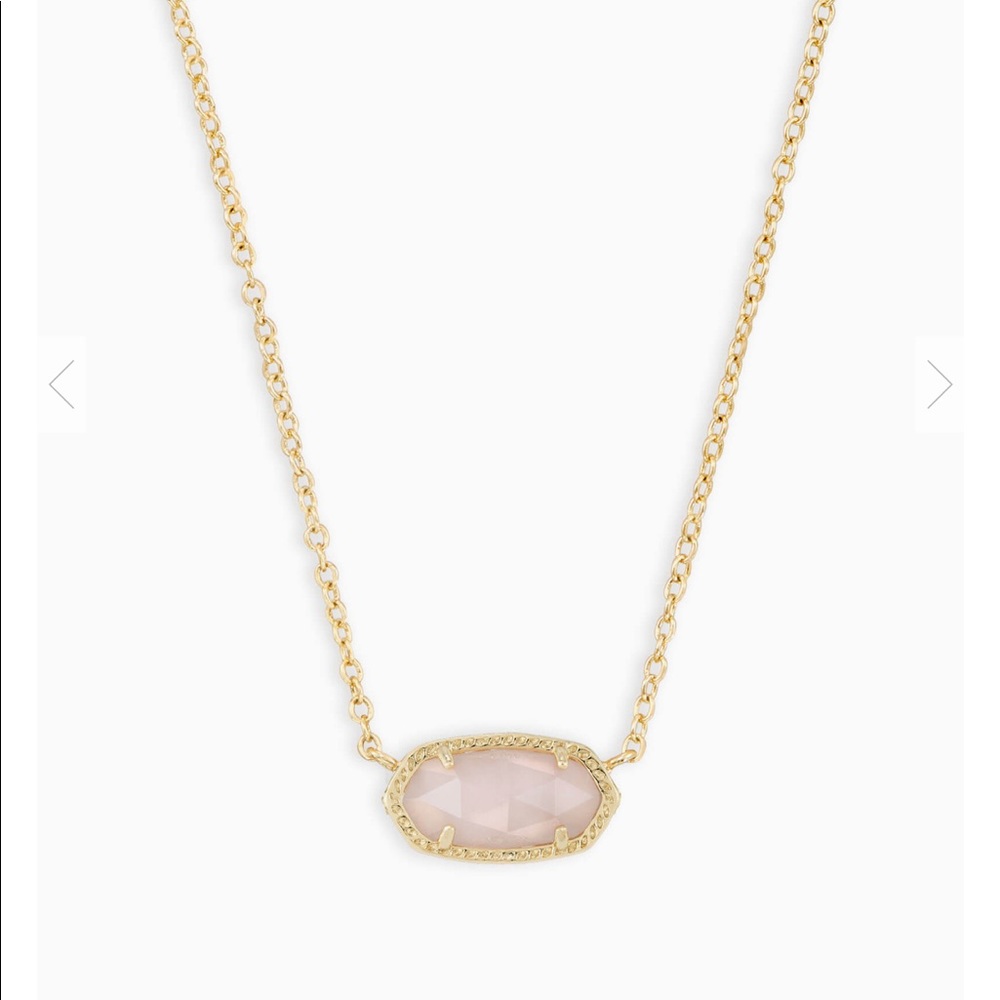 Elisa pendant necklace in rose quartz